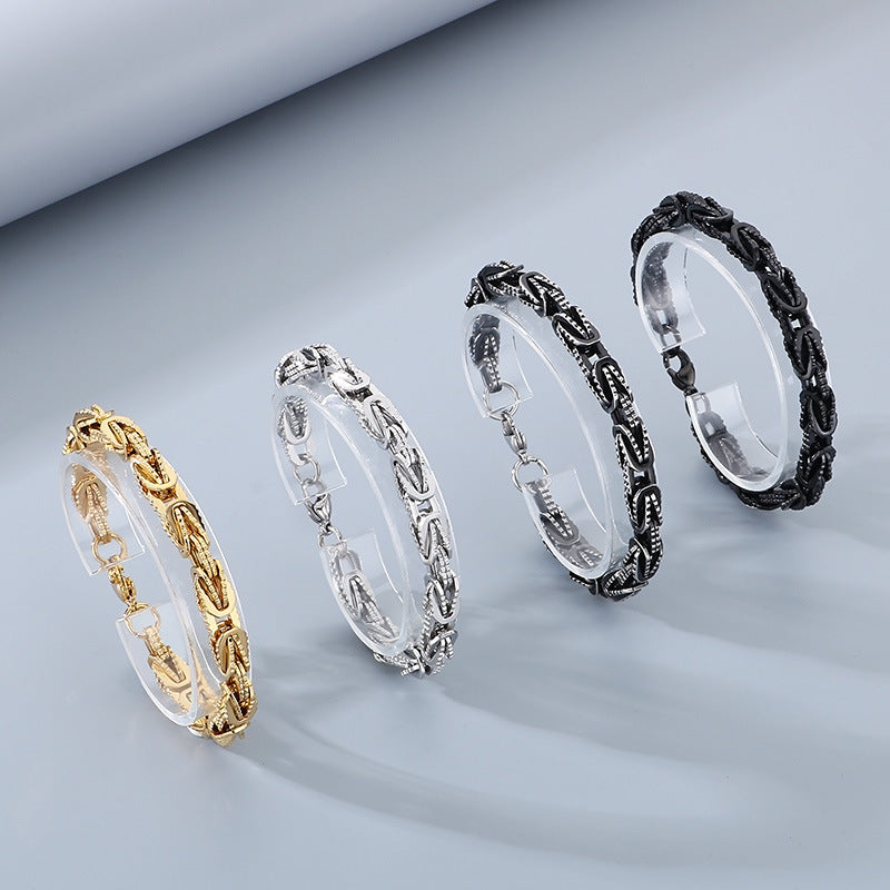 Planderful V-Byzantine Gear Bracelet For Men Titanium Steel