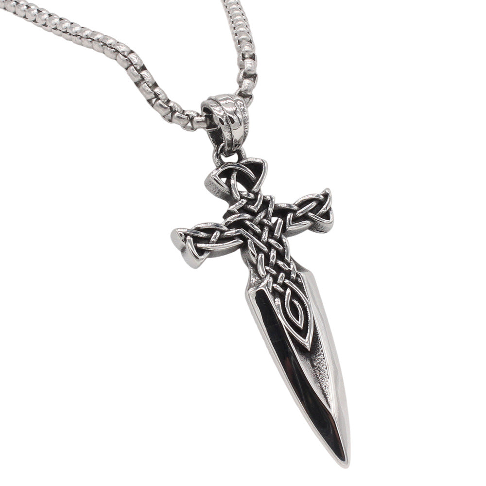 Planderful Jewelry Viking Sword Pendant For Men In Titanium Steel Personalization