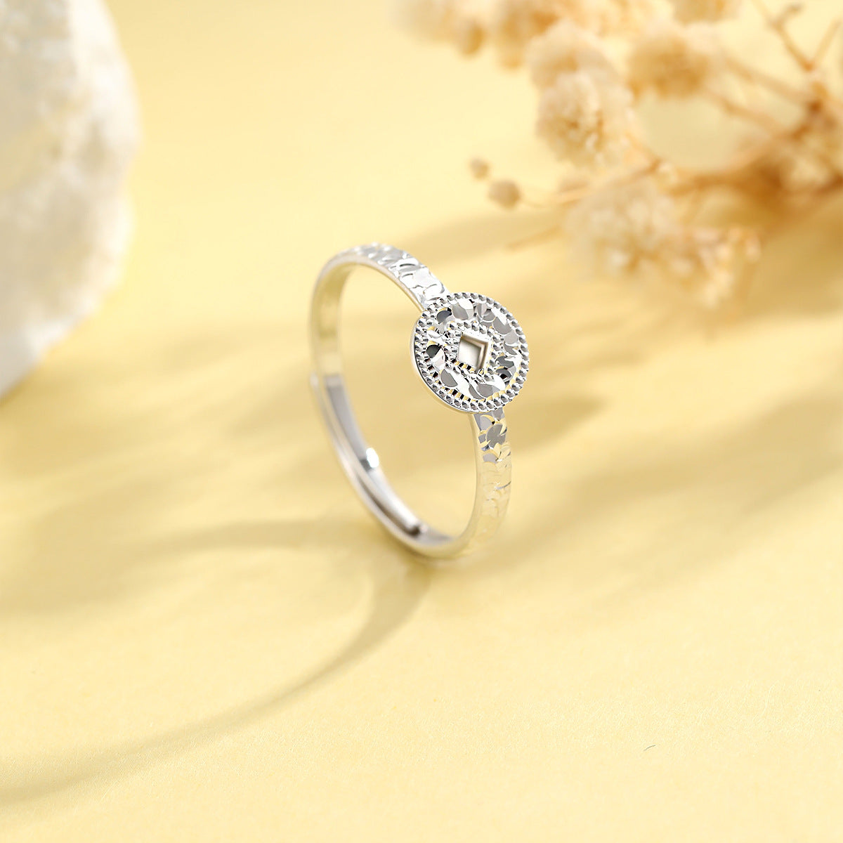 Planderful S925 Coin Ring Adjustable For Women