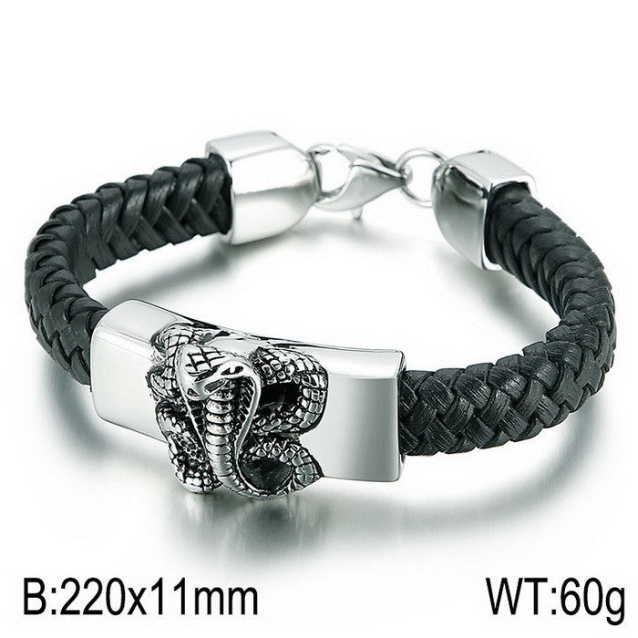Rock Inlaid Zircon Snake Element Series – Snake Head Bracelet