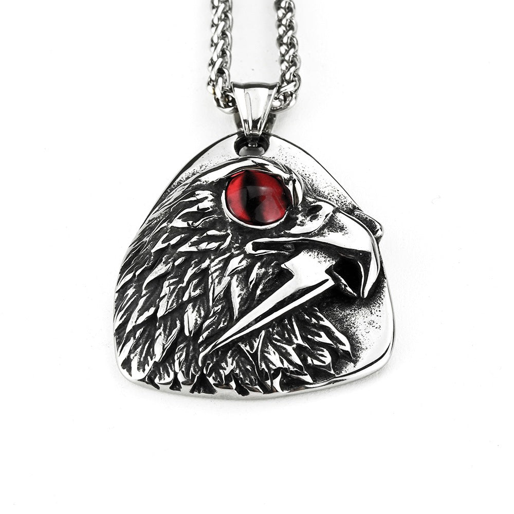 European and American Retro Men's Jewelry Eagle Pendant Necklace