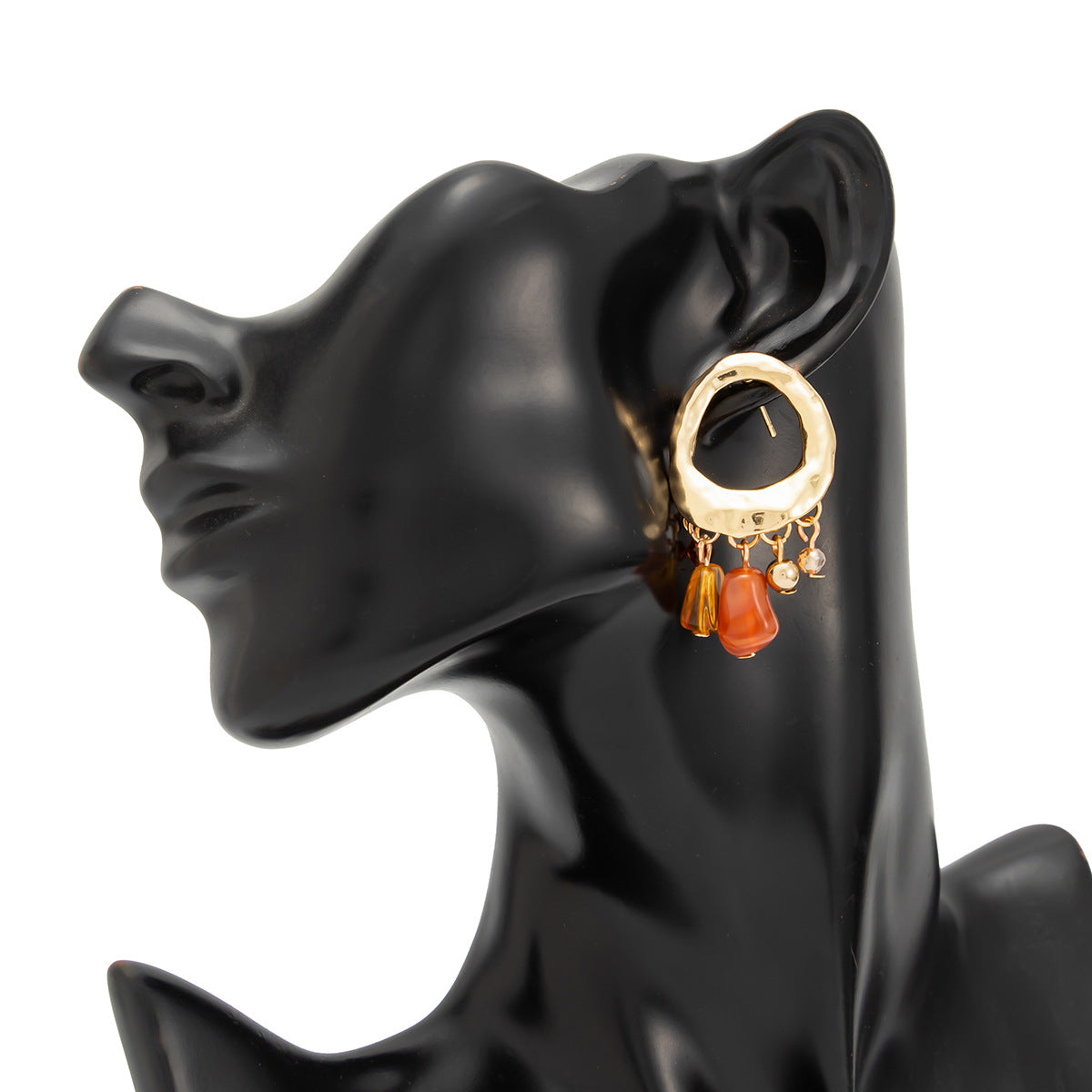 Planderful Metal Wind Flower Stud Earrings Vienna Verve For Women Geometric Turquoise Coral Imitation Statement