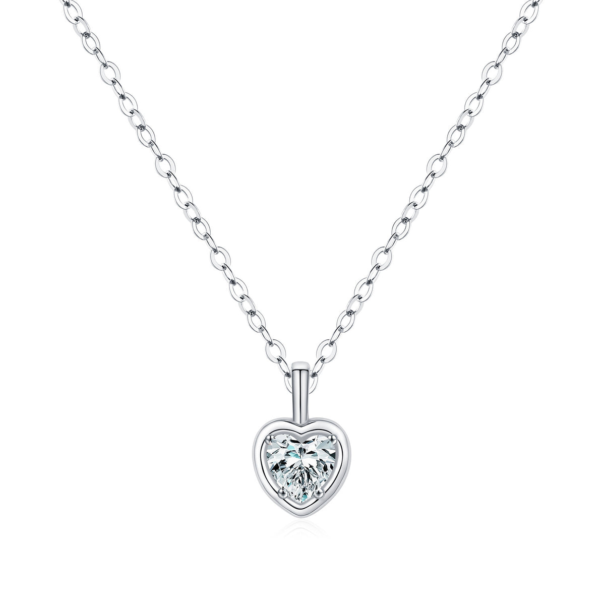 925 Sterling Silver Petite Heart Pendant Necklace