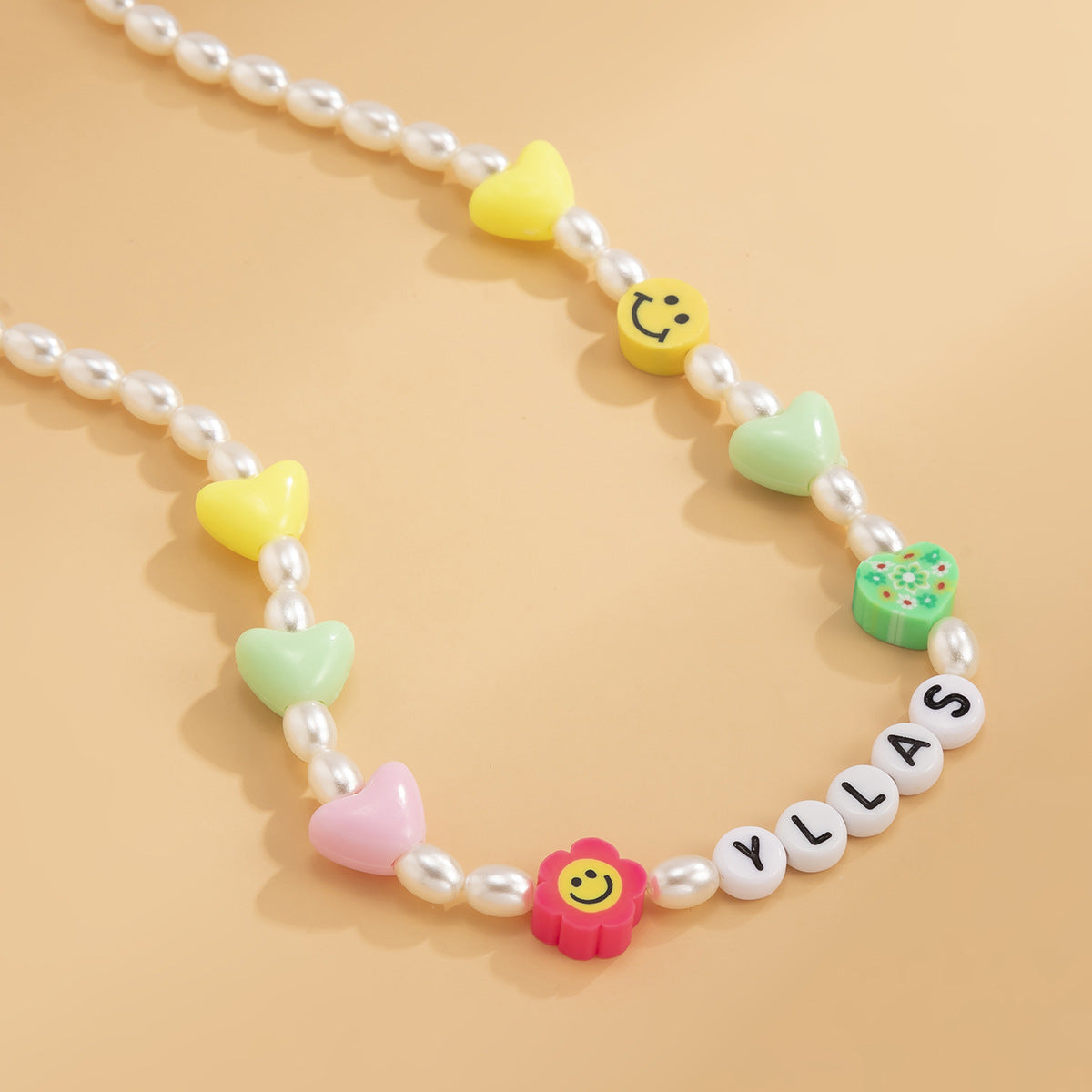 Imitation Pearl Letter Necklace Beaded Pendant By Planderful For Women Elegant Statement Vienna Verve Gift
