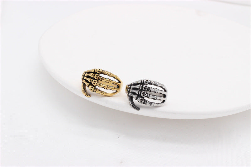 Titanium Steel Claw Skull Ring