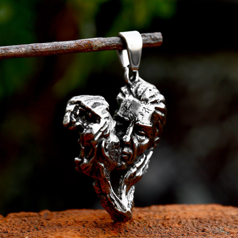 Stainless Steel Eternal Love Pendant - Retro Titanium Steel Jewelry for Men in Wholesale