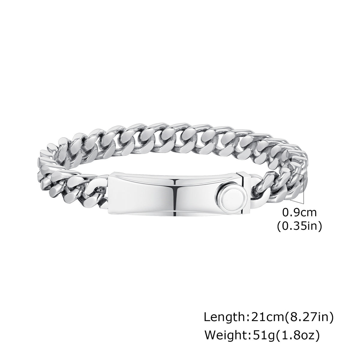 Cuban Chain Stainless Steel Bracelet for Men