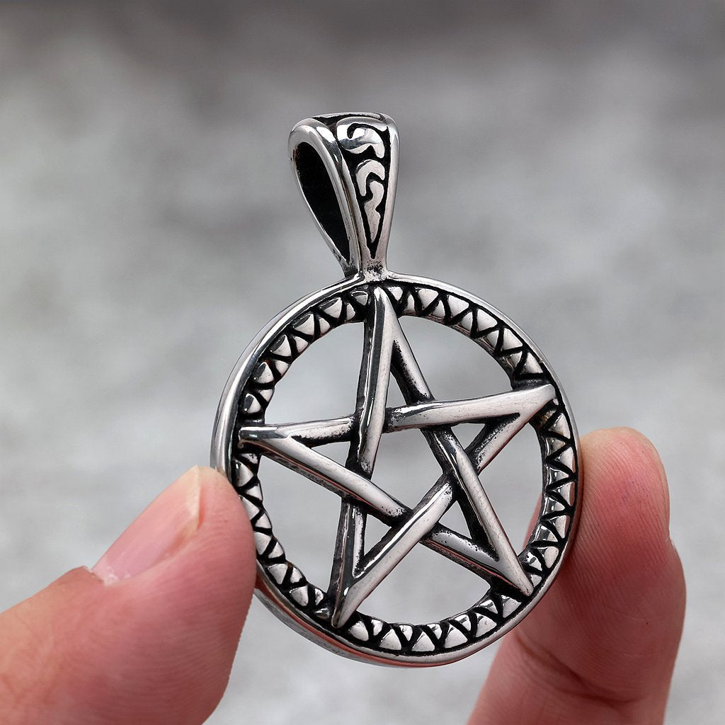 Vintage Star Stainless Steel Men's Pendant Necklace