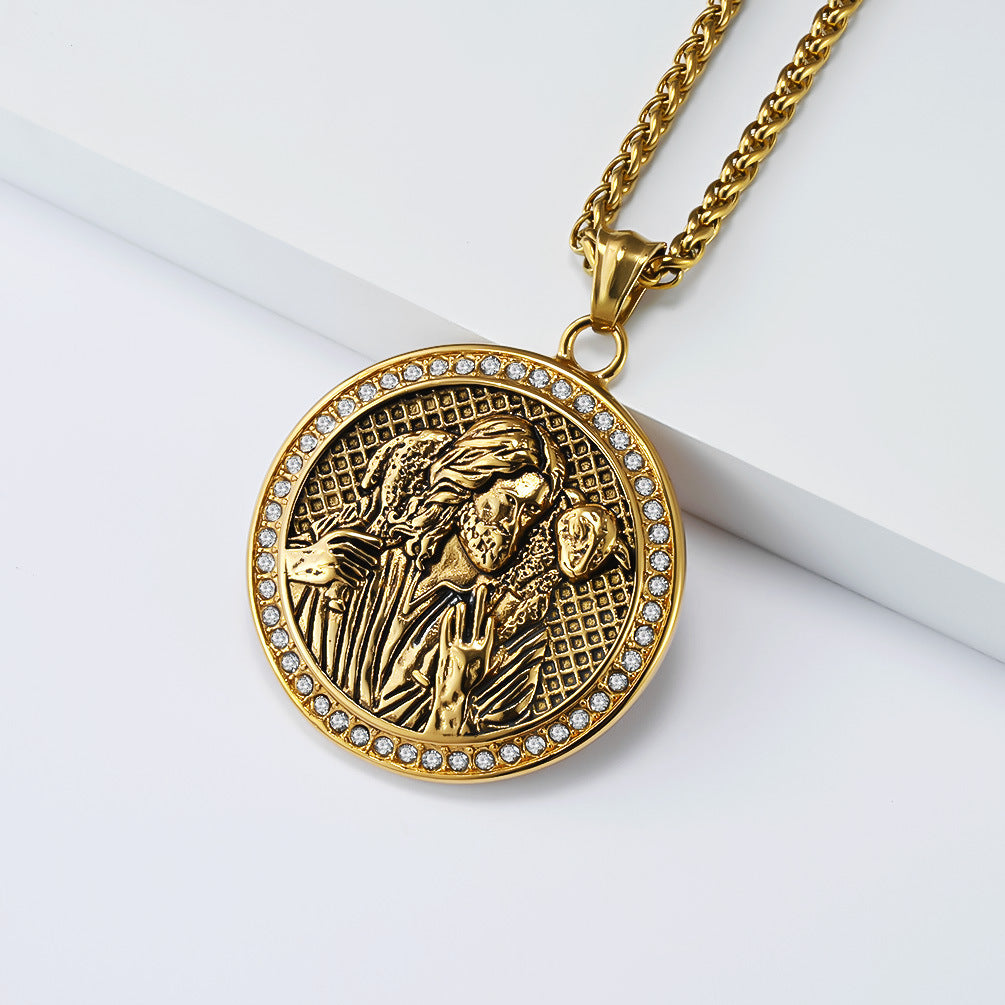 Planderful Everyday Genie Pendant Necklace Unisex Retro Relief Design Iconic Classic Culture For Men