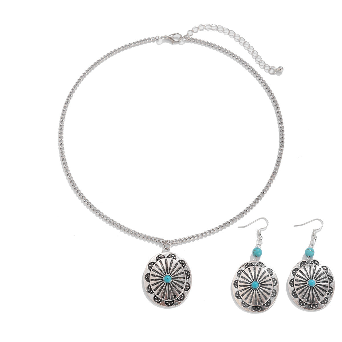 Turquoise-Style Palm Tree Jewelry Set