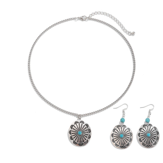 Turquoise-Style Palm Tree Jewelry Set