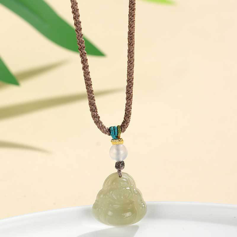 Hetian Jade Pixiu Ruyi Lock Pendant Necklace