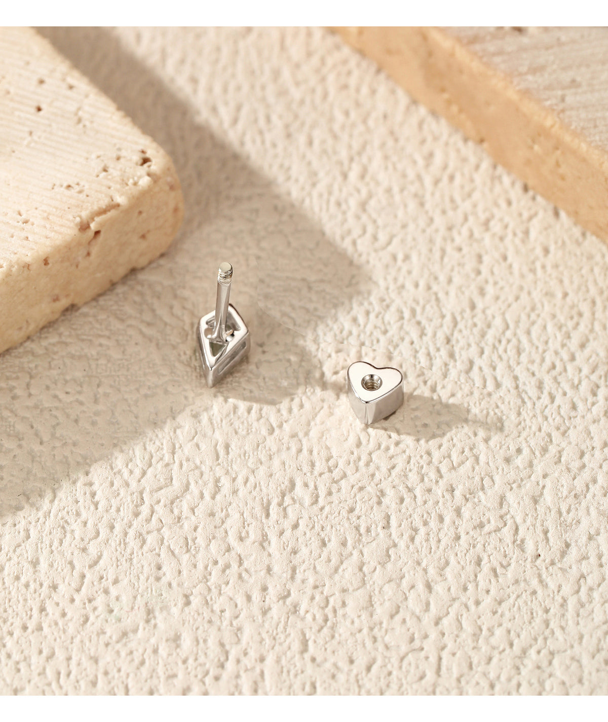 925 Sterling Silver Kite-Cut Moissanite Threaded Stud Earring