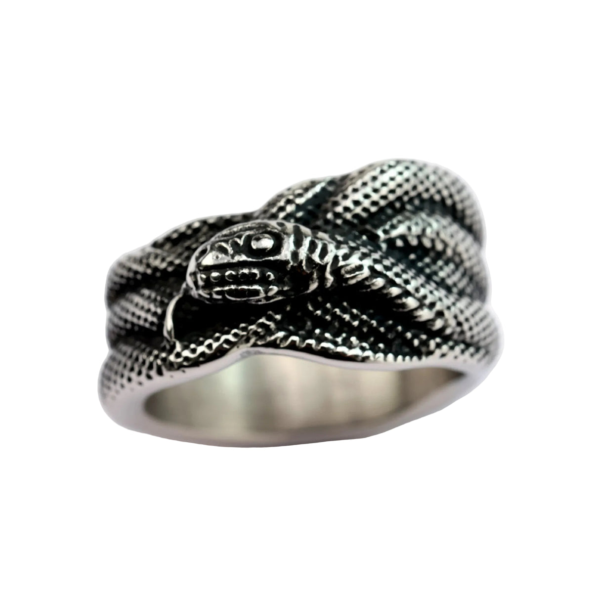 Vintage Snake Stainless Steel Men's Ring