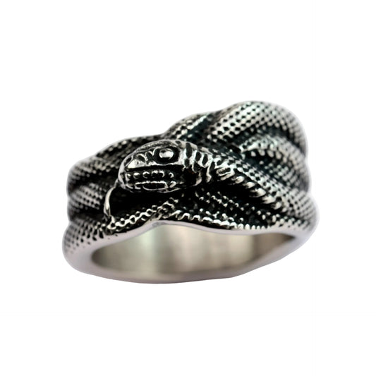 Vintage Snake Stainless Steel Men's Ring