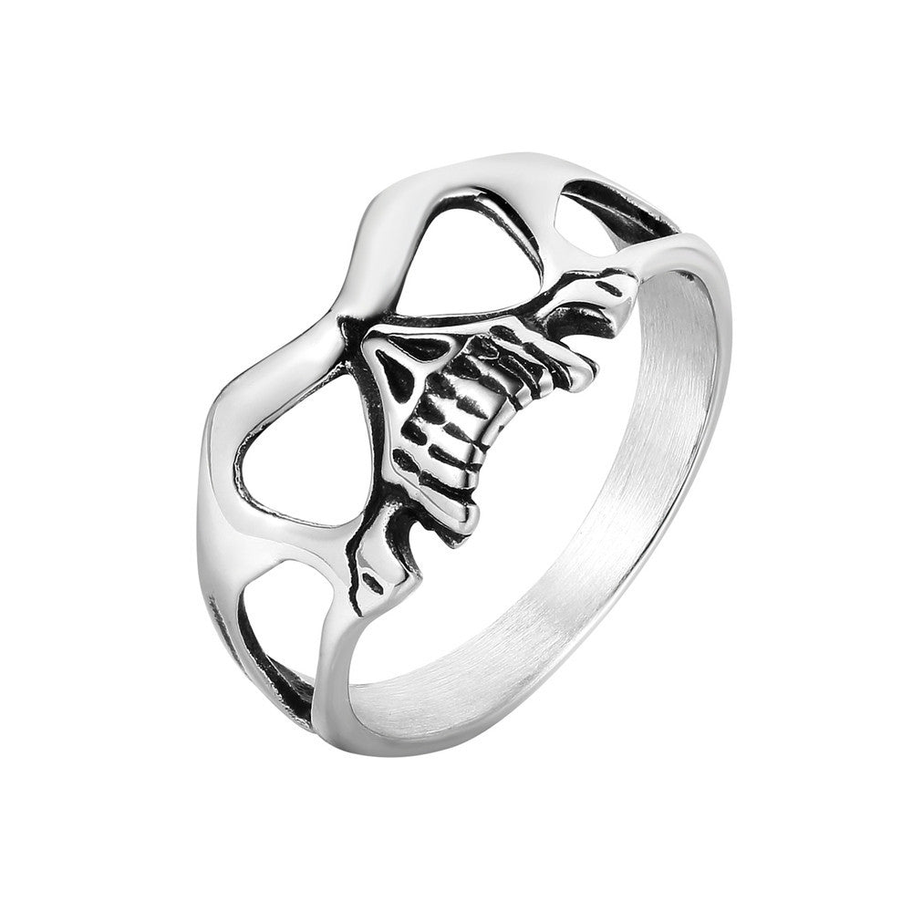 Skull Mask Titanium Steel Ring