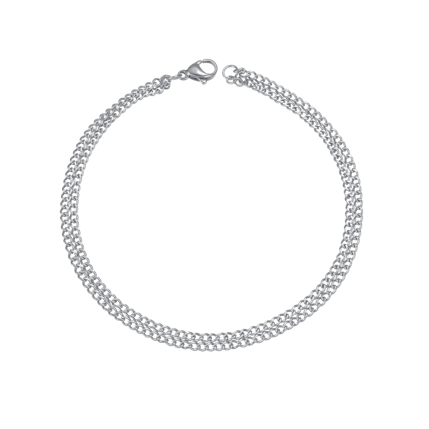 Planderful Everyday Genie Titanium Steel Double Chain Bracelet For Unisex Premium Quality Jewelry