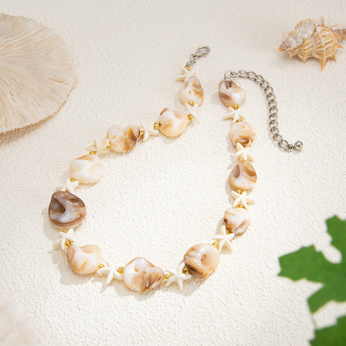 Shell & Starfish Coastal Necklace
