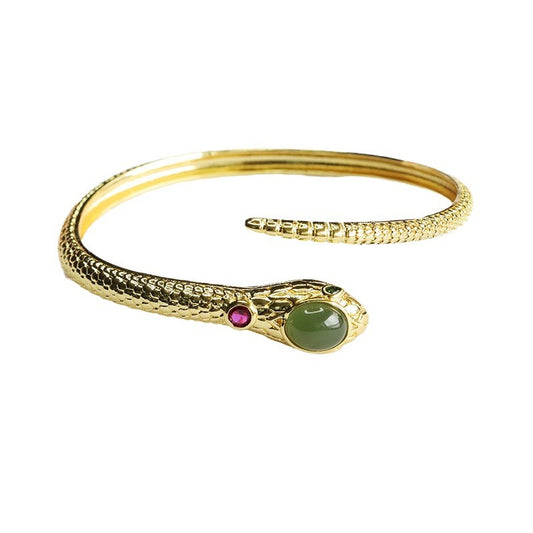 Hetian Jade Snake Zodiac Bracelet