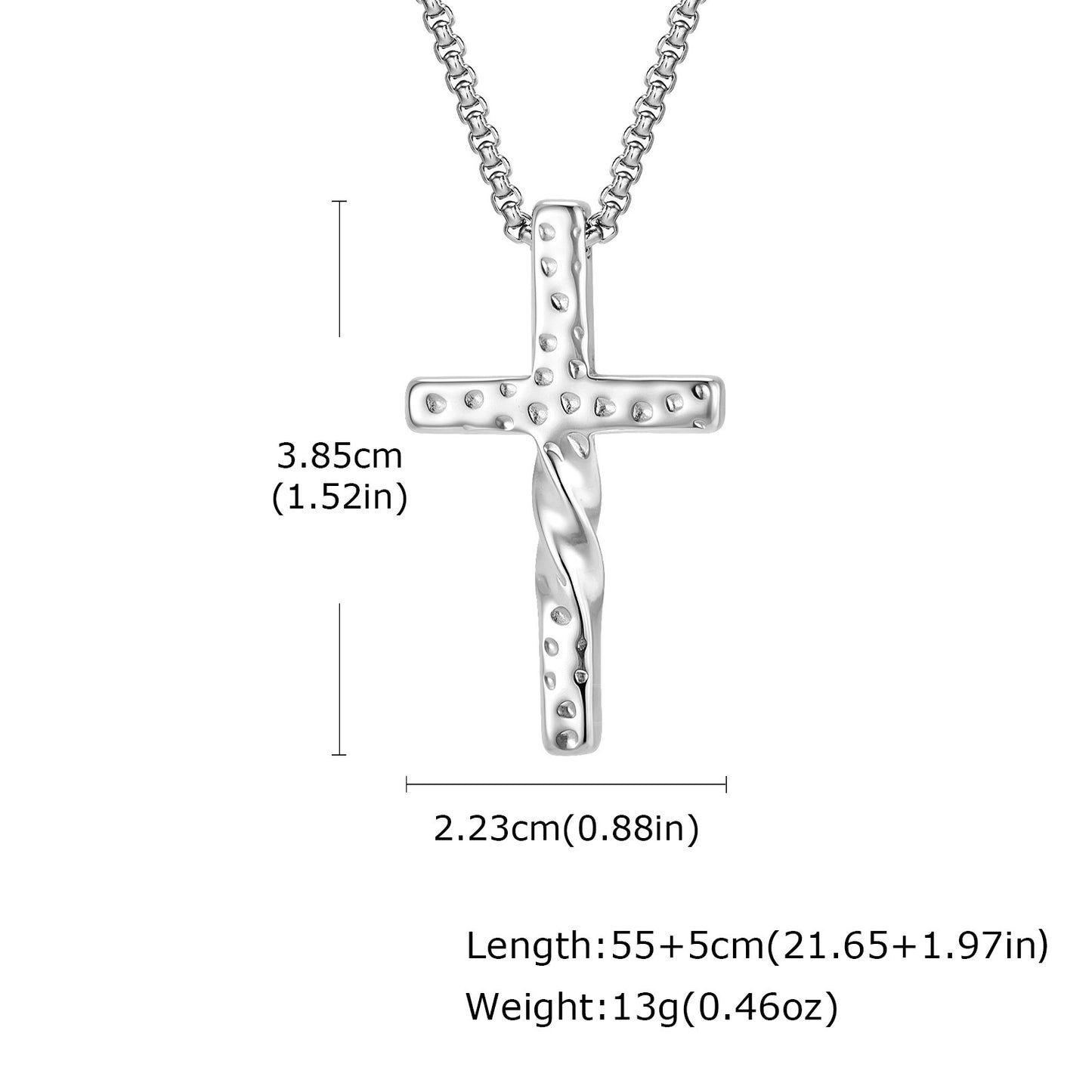 Hot-Selling Unisex Hip-Hop Stainless Steel Cross Necklace T-Shirt With Chain