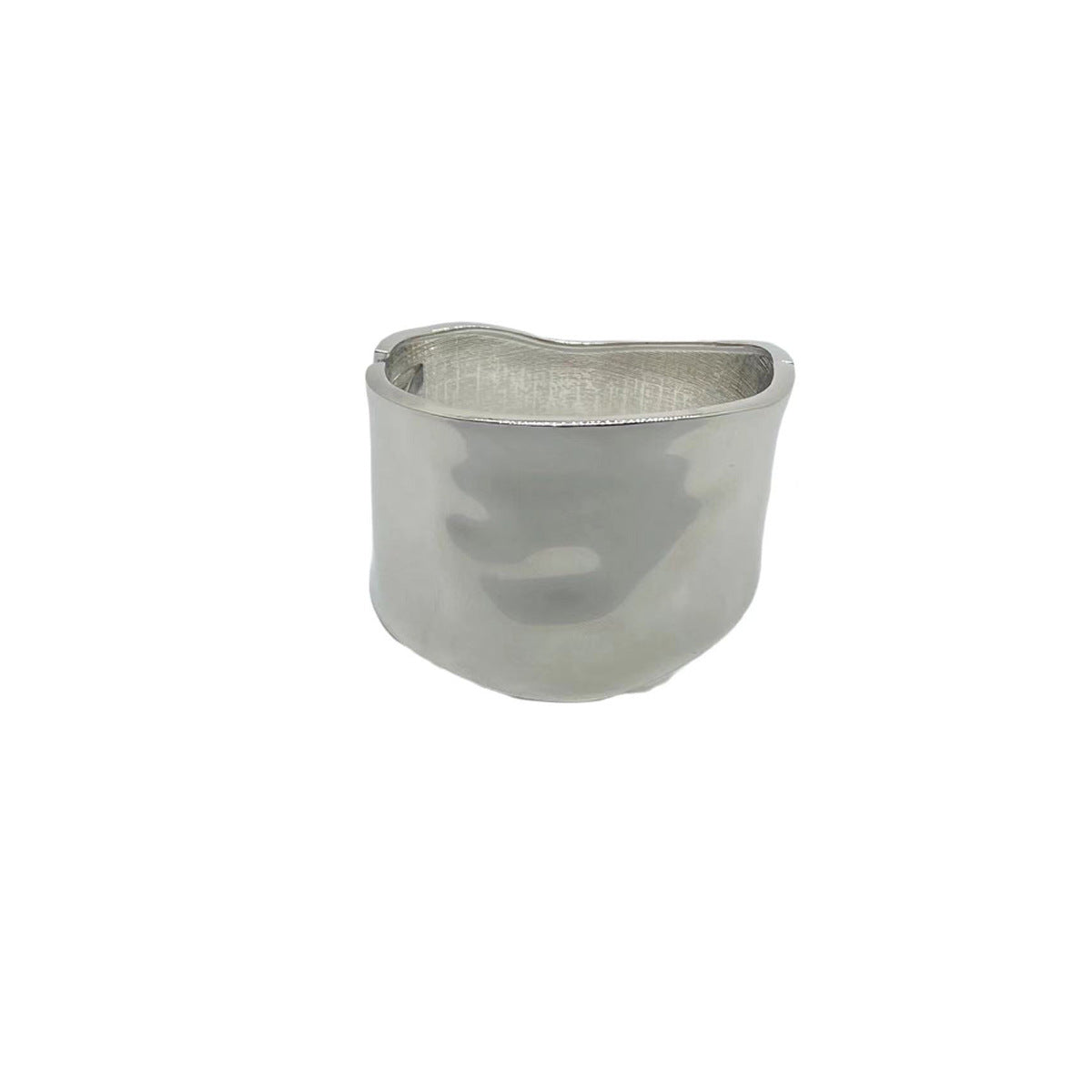 Bold Gold Metal Wide Edge Punk Bracelet - Vienna Verve Collection