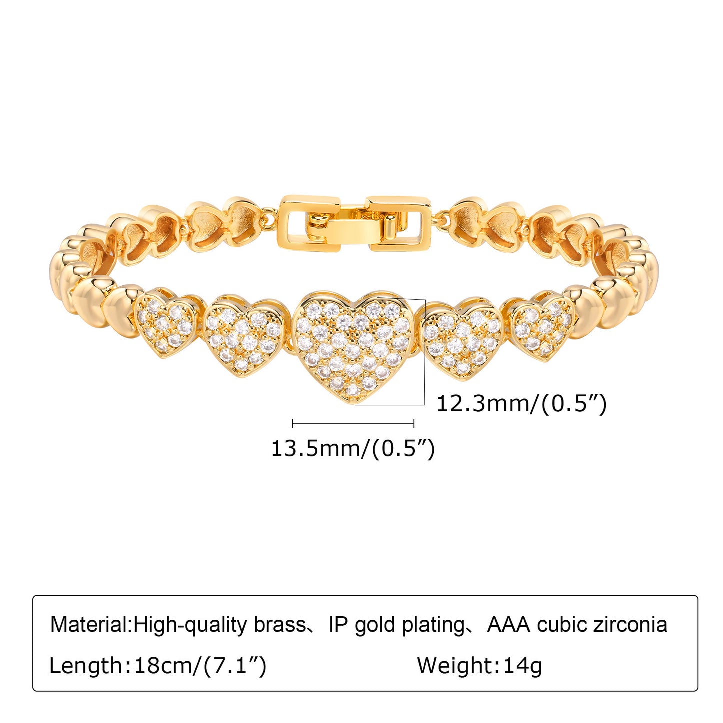 Copper Bracelet Square Heart Four-Leaf Clover Jewelry Wholesale