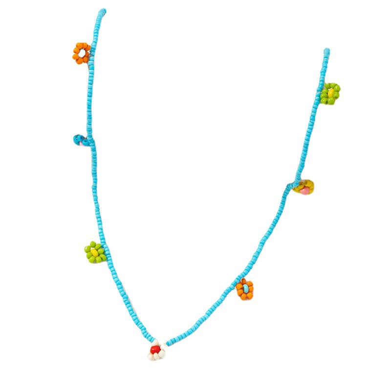 Bohemian Floral Cross-Border Necklace with Unique Handcrafted Design