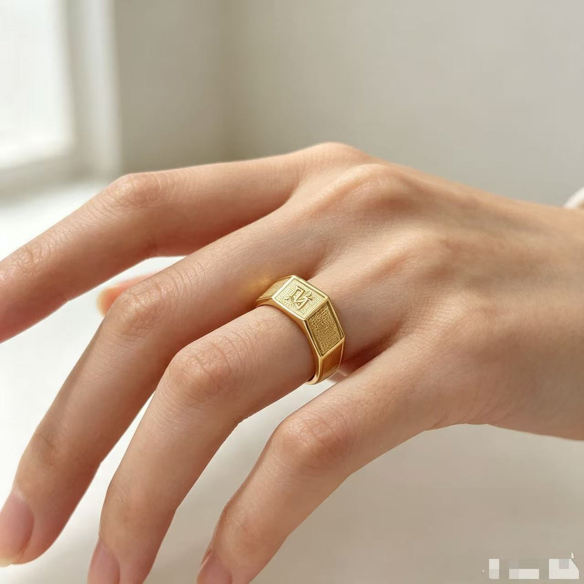 Chinese Character Titanium Steel Ring