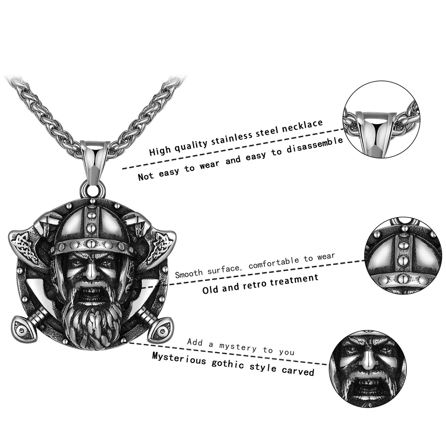 Stainless Steel Necklace – Vintage Men's Jewelry