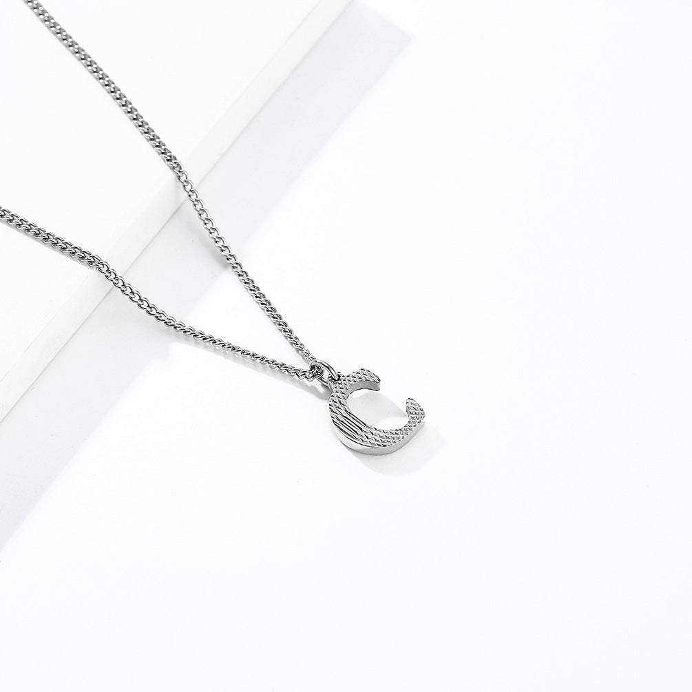 Planderful Everyday Genie Gold Plated Letter Surname Pendant For Couples Unisex Premium Magazine Style Jewelry