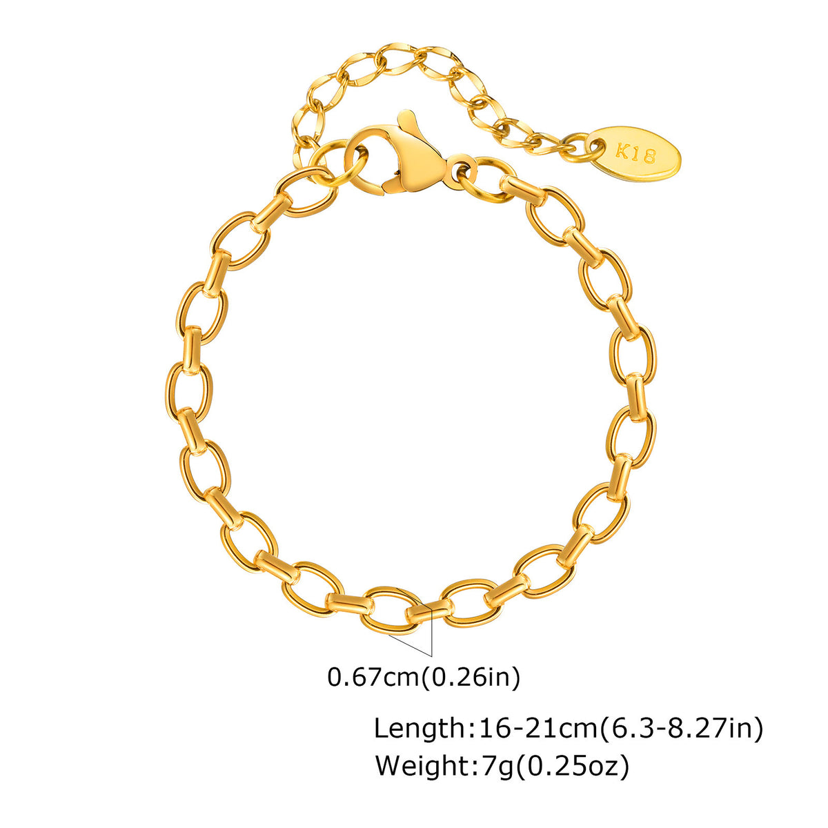 Gold-Plated Stainless Steel Bracelet