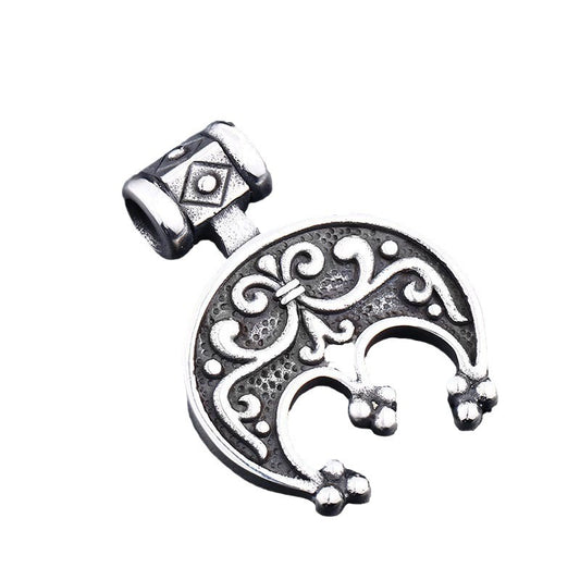 Viking-Inspired Stainless Steel Pendant for Men - Scandinavian Foreign Trade Jewelry