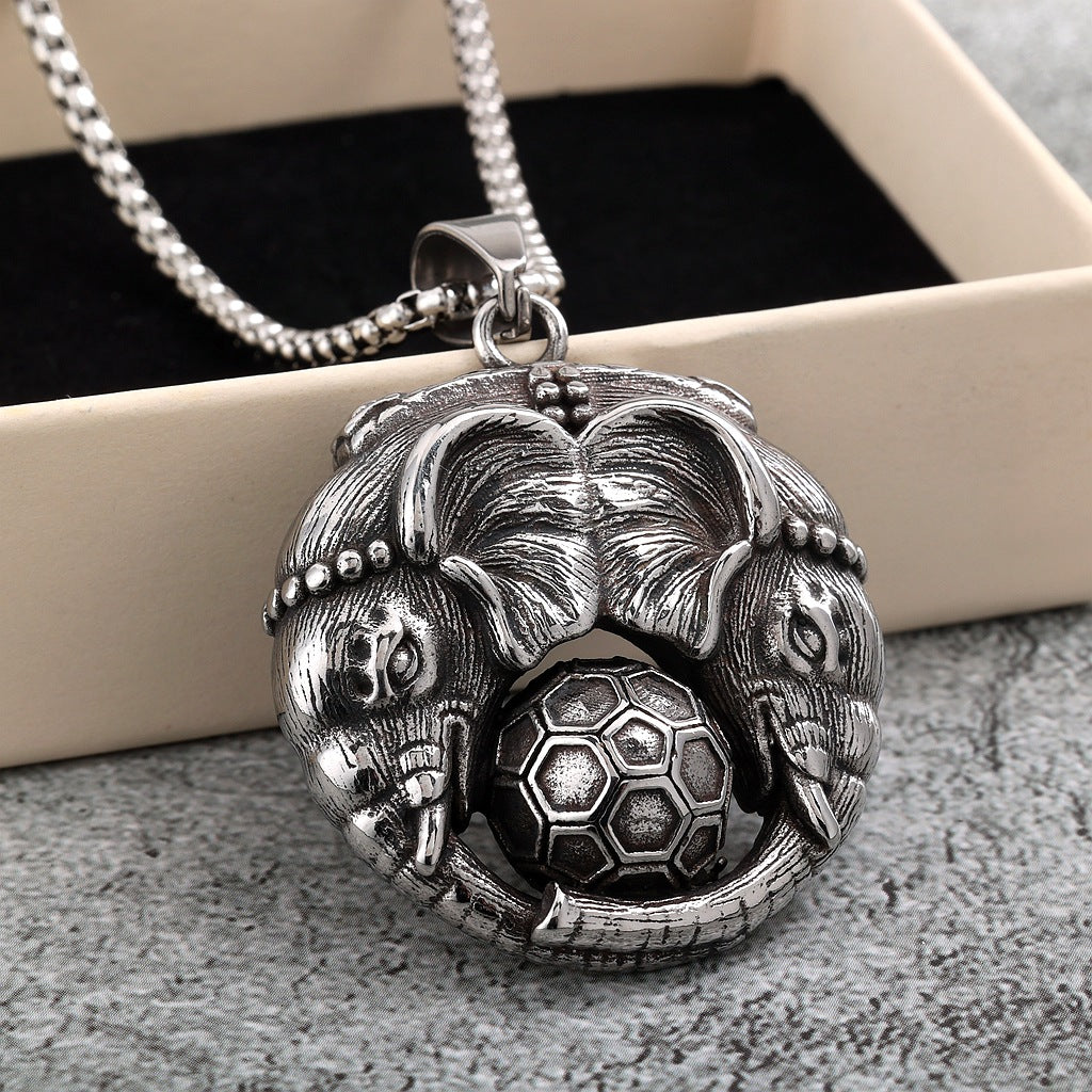Punk Mask Stainless Steel Pendant Necklace