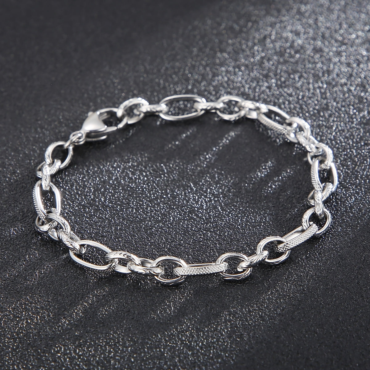 Internet Celebrities With Plain Chain Commuter Stainless Steel Chain Bracelet