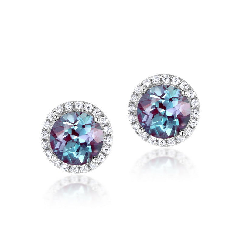 Planderful Jewelry Alexandrite Sterling Silver Earrings