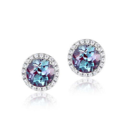 Planderful Jewelry Alexandrite Sterling Silver Earrings