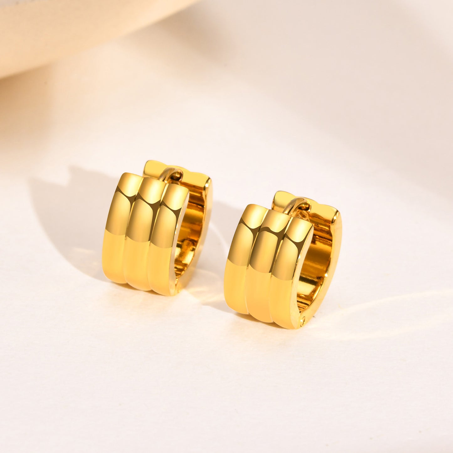 Ins Style European And American Earrings Titanium Steel 18K Gold Fashion Jewelry