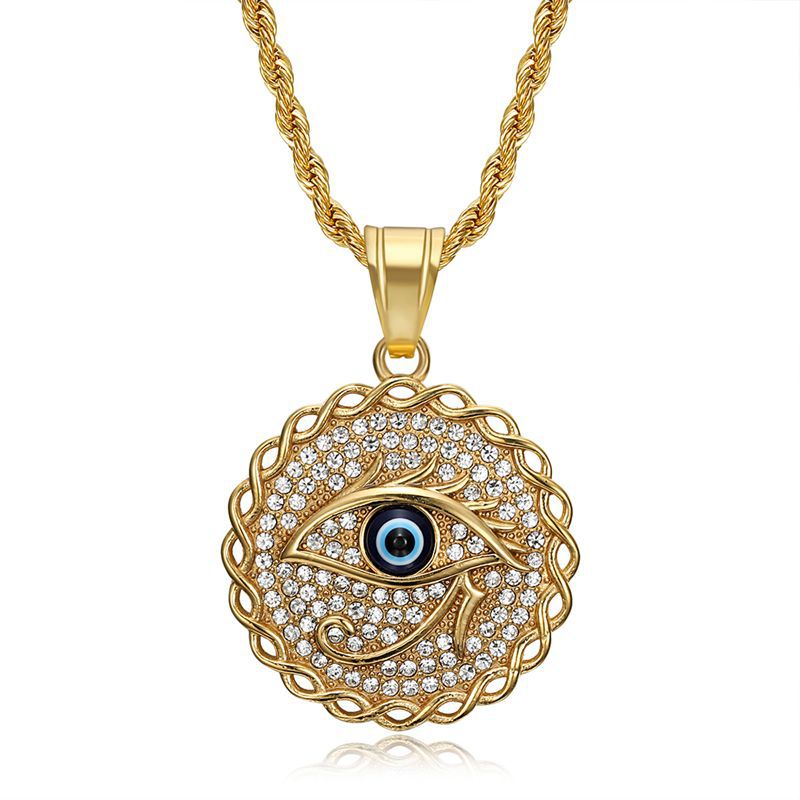 Rhinestone Necklace – Statement Eye Of Horus Pendant
