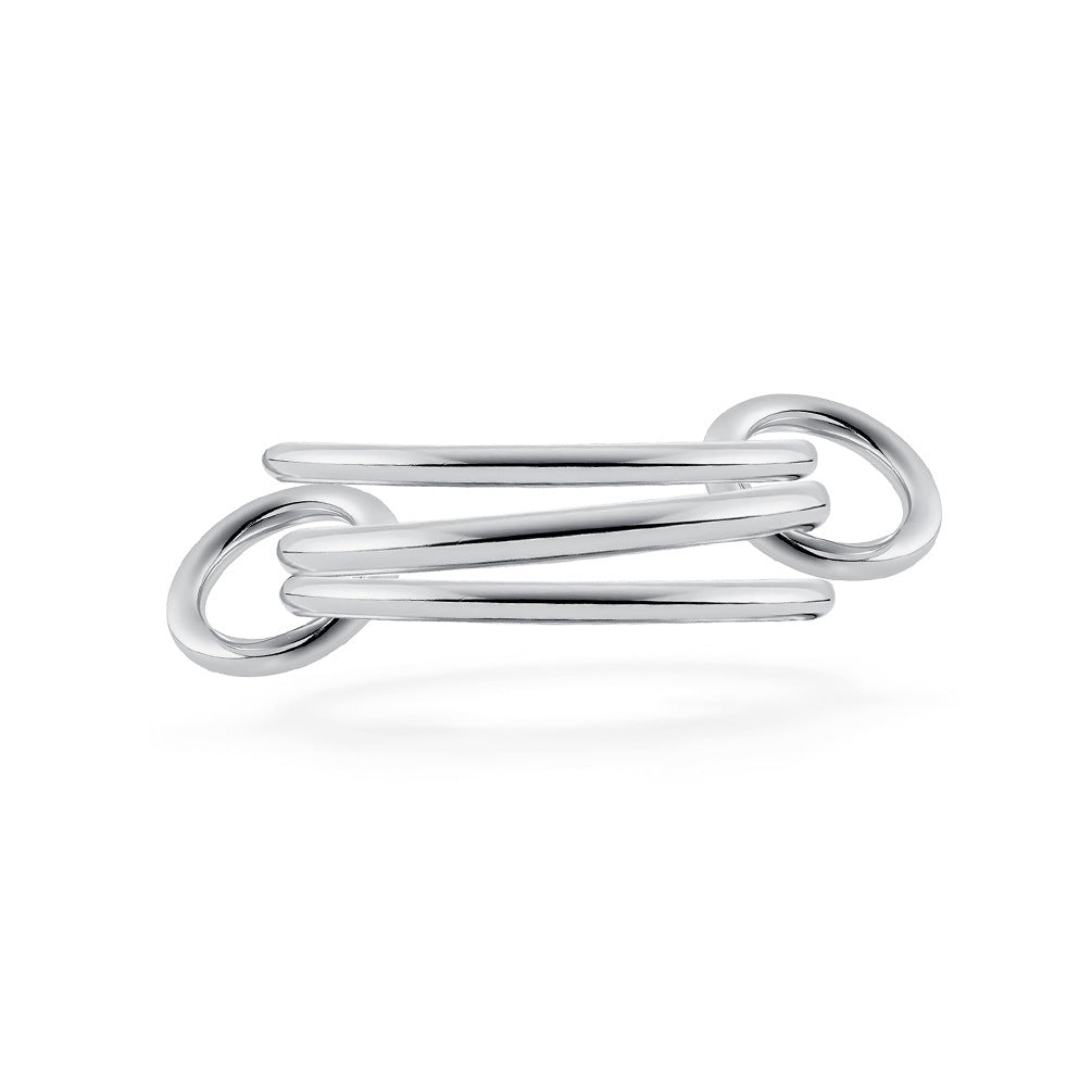 Planderful Everyday Genie Three Ring Stacking Ring Stainless Steel For Women Unisex Statement Jewelry