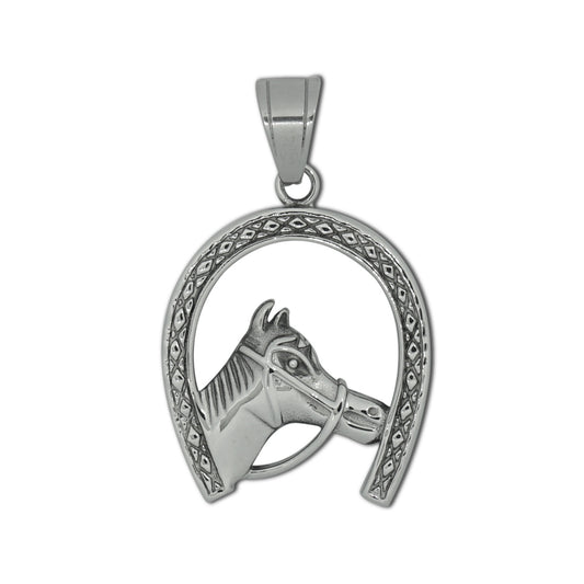 Stainless Steel Necklace – Vintage Hoof Horse Head Pendant For Everyday Wear And Personalization