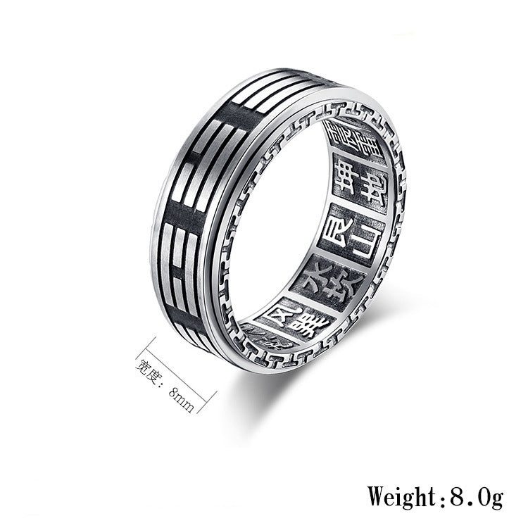 Planderful Rotating Meditation Ring For Anxiety Relief Titanium Steel Mindfulness Jewelry For Busy Professionals