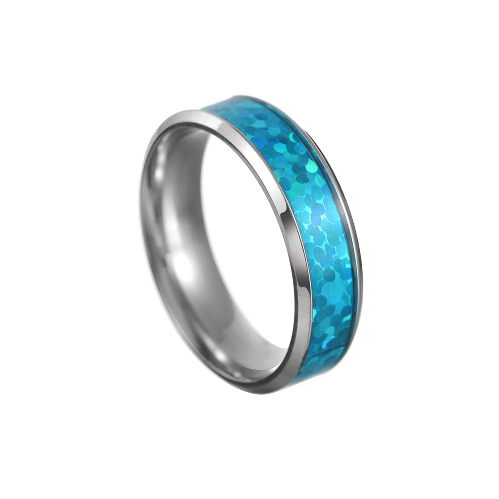 Titanium Steel Ring Bracelets - Blue Imitation Australian Treasure Collection