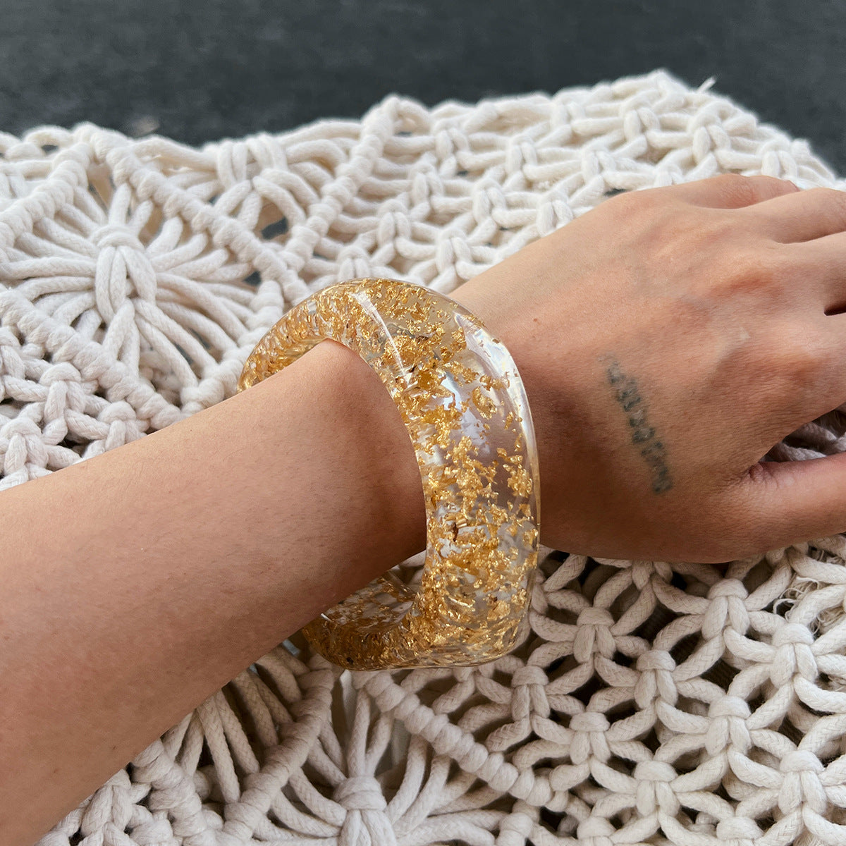 Geometric Polygon Bracelet By Planderful Vienna Verve For Women Translucent Exaggerated Modern Statement Jewelry