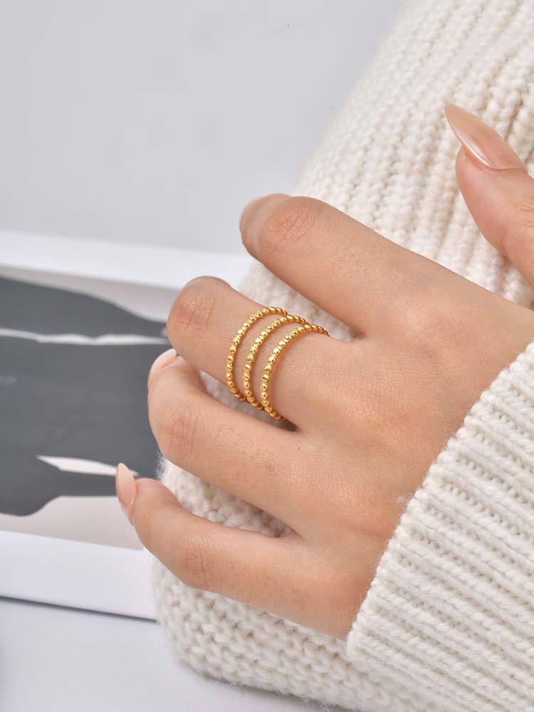 Stainless Steel Lines – Three-Layer Serpentine Braided Regular Line Opening Ring