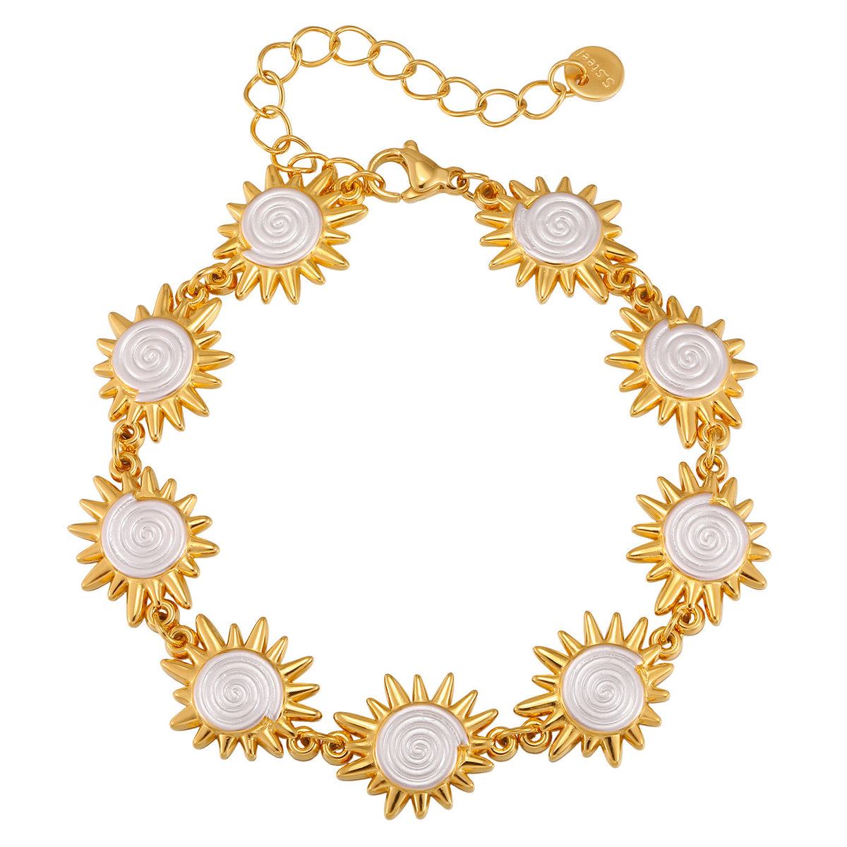 Sun Spiral Bohemian Stacked Stainless Steel Bracelet