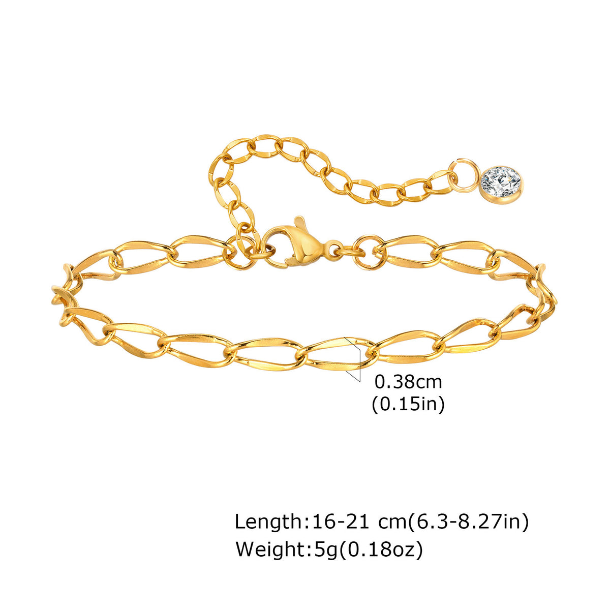 Gold-Plated Stainless Steel Bracelet
