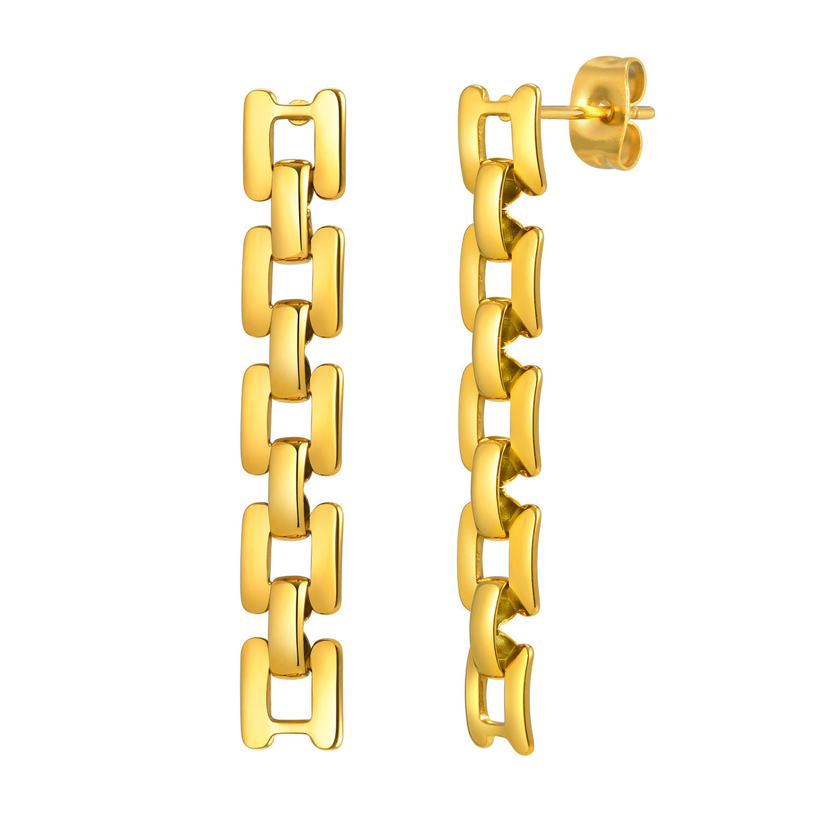 Modern Gold-Tone Statement Earrings