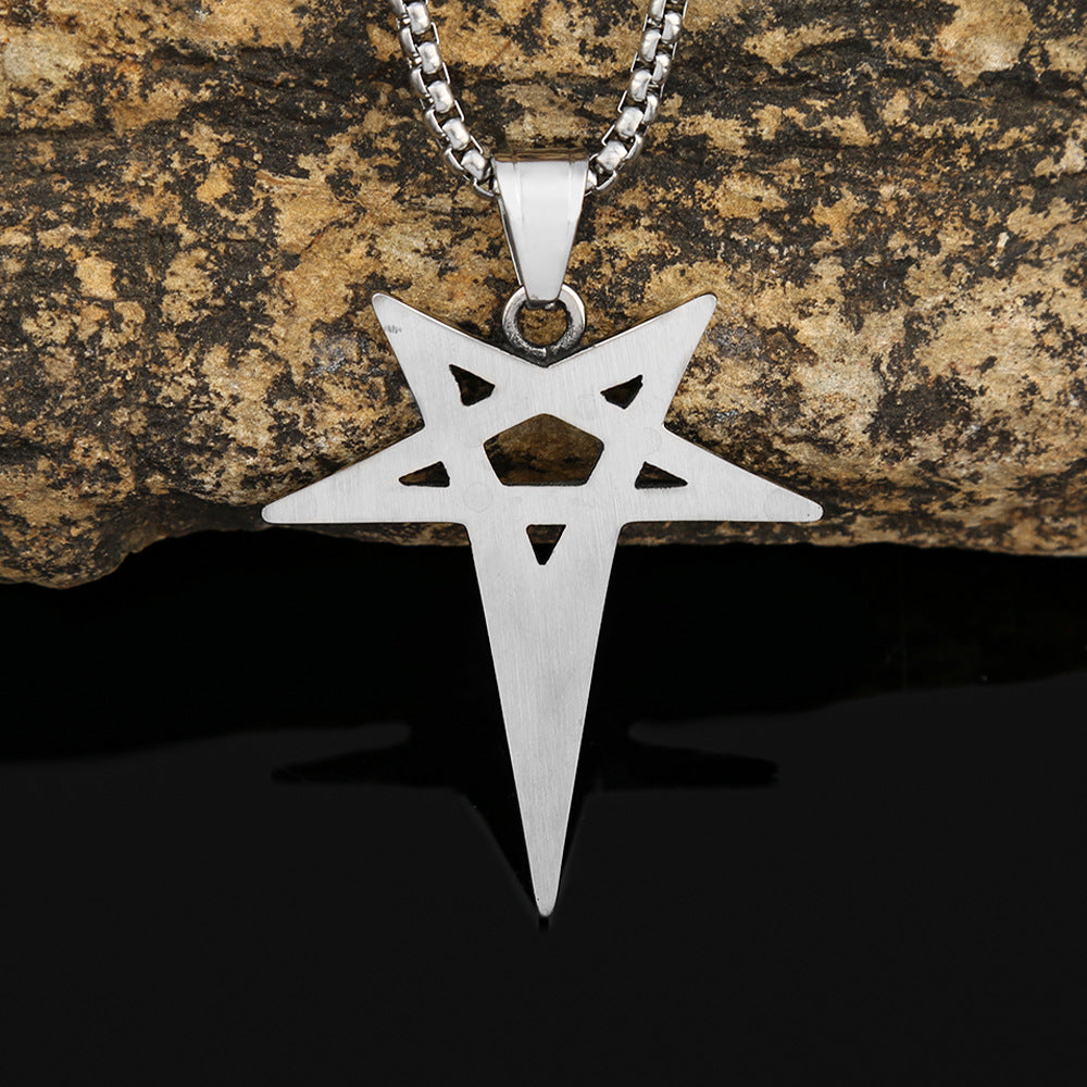 European And American Fashion Stainless Steel Devil's Eye Necklace For Men