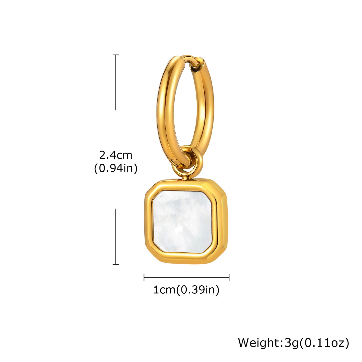 Planderful Stainless Steel Earrings Unisex Bold Tiger Eye