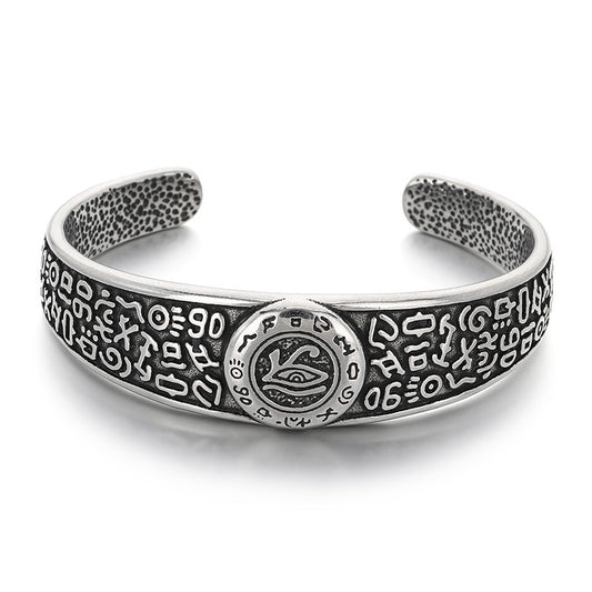 Dead Wood Thorns Open Bracelet – Gothic Octagon Star Eye Of Horus Titanium Steel Men's